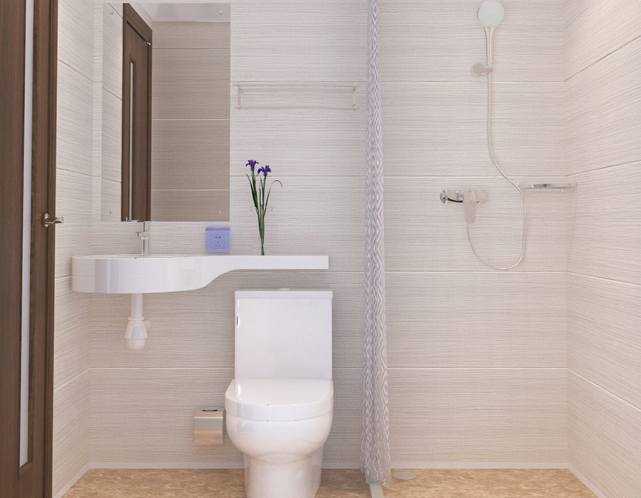 Hotel Modular Badrum med Full PEC Resin Fiber Panel Construction