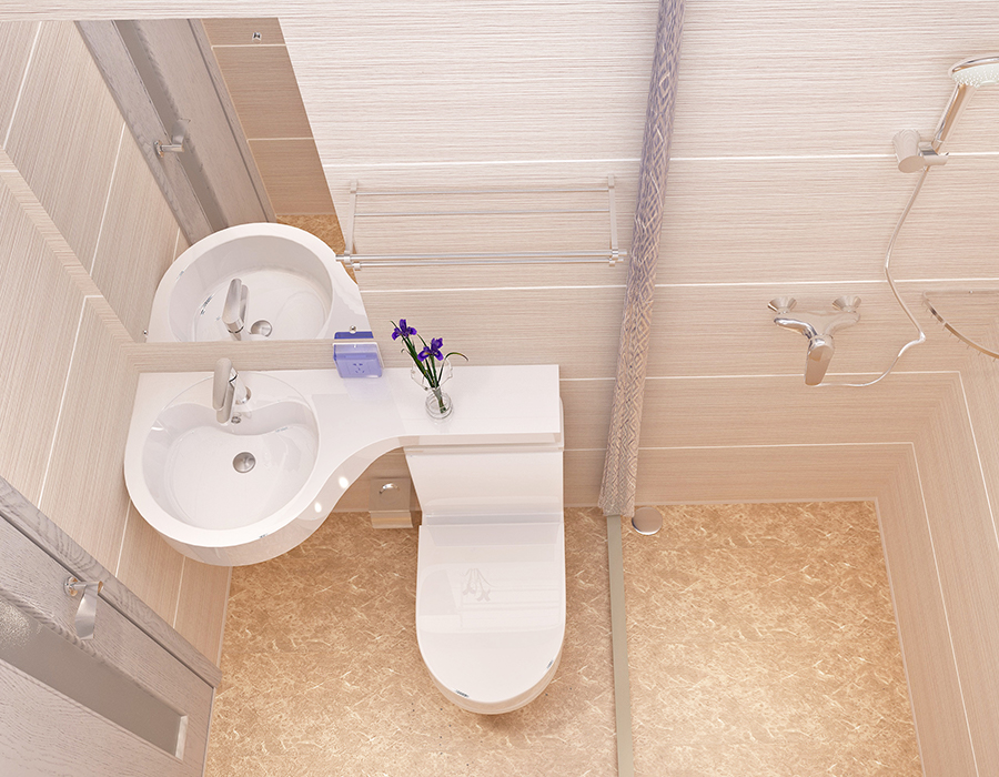 Hotel Modular Badrum med Full PEC Resin Fiber Panel Construction