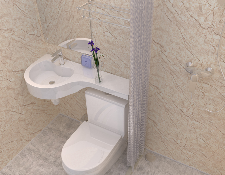 All-Panel PEC Resin Fiber Modular Badrum