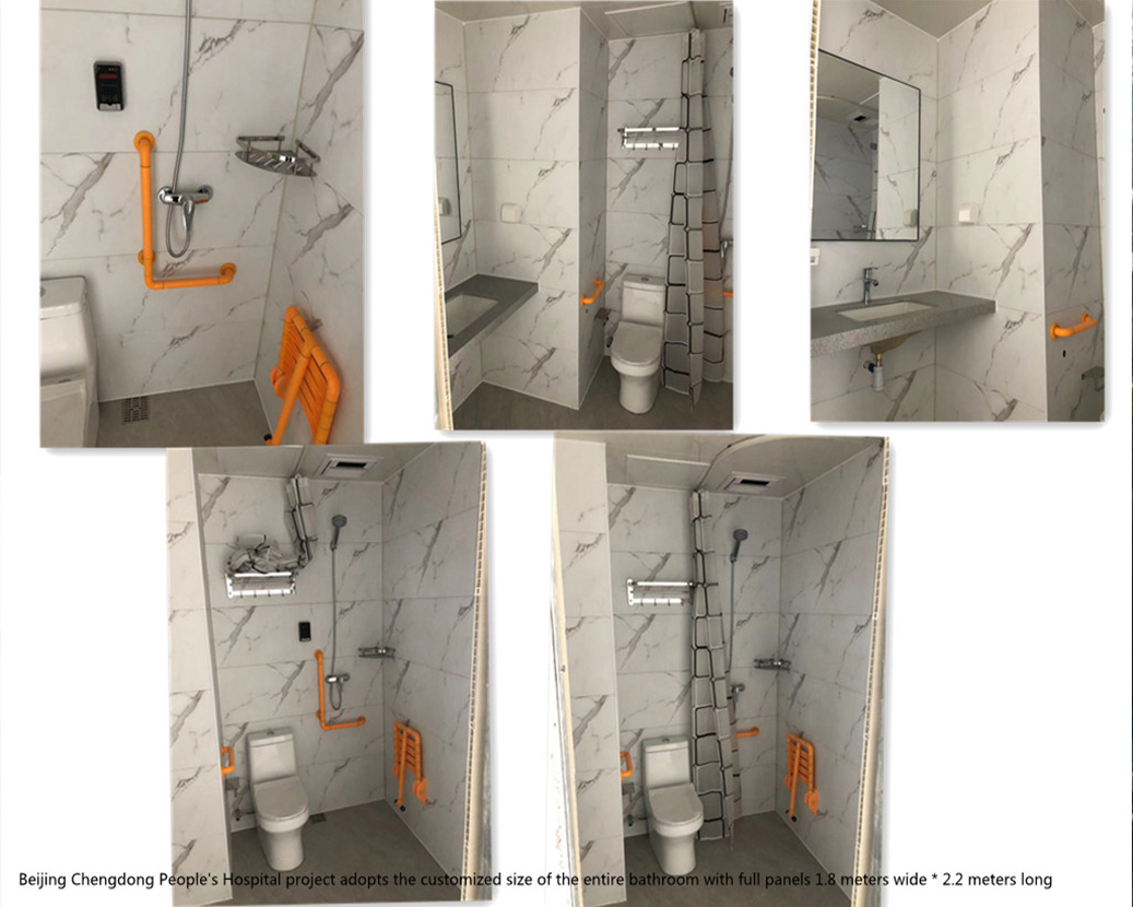Beijing City People's Hospital-projektet antar Kounor övergripande sanitetsgods anpassad modellstorlek 1,8m*2,2m